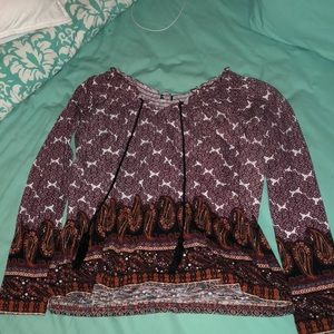 maroon off the shoulder top